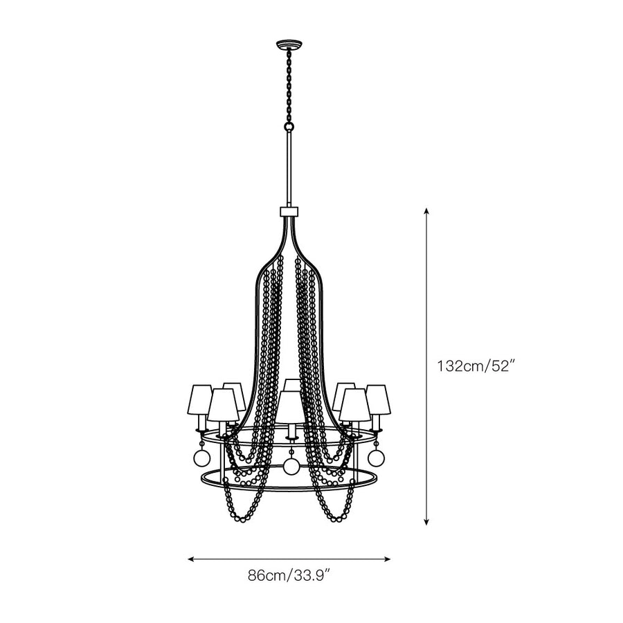 Neville Chandelier – detail 4 — Dimension drawings 2