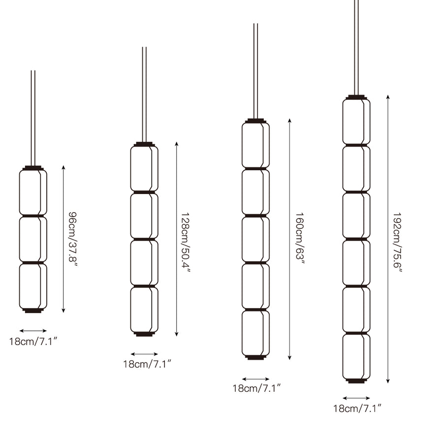Noctambule Pendant Lamp – detail 6 — Dimension drawings 4