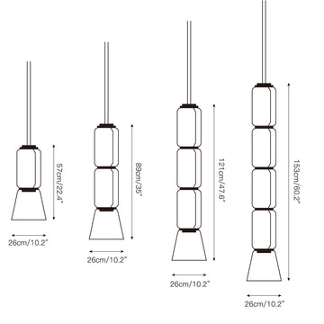 Noctambule Pendant Lamp – detail 5 — Dimension drawings 3