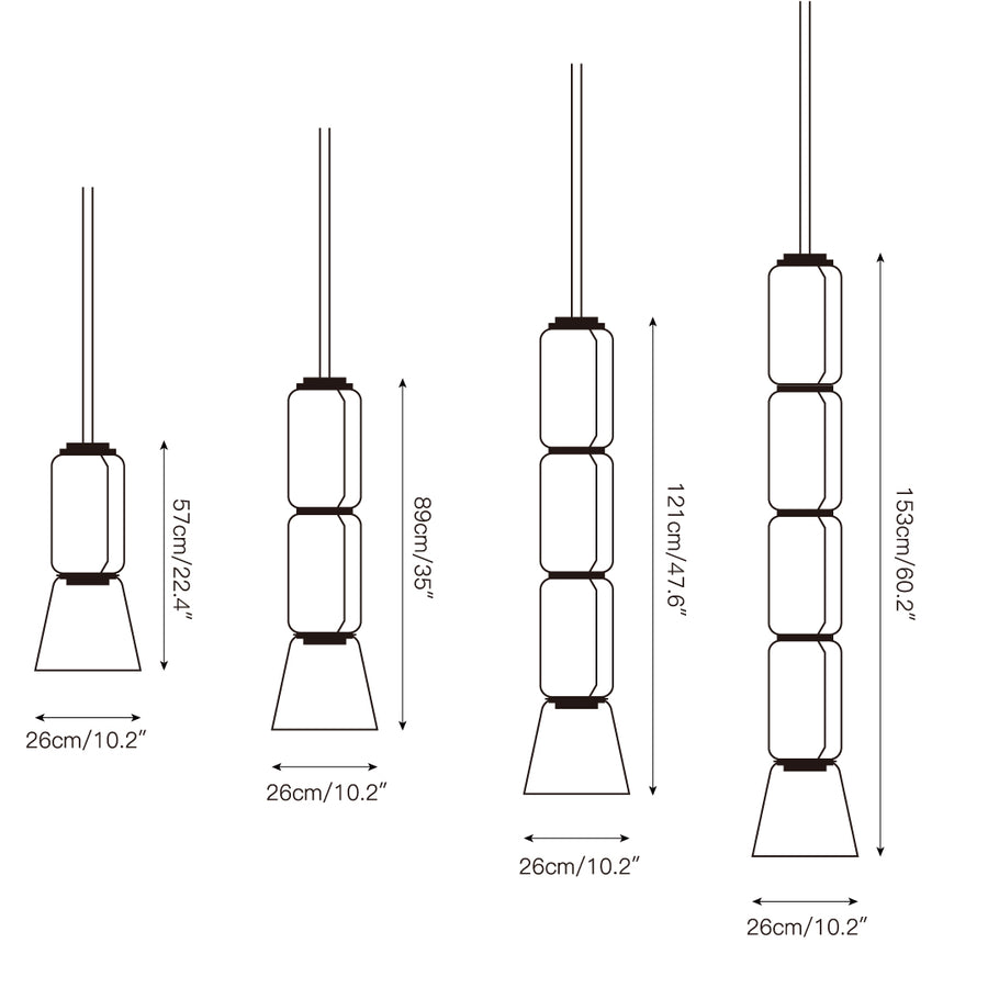 Noctambule Pendant Lamp – detail 5 — Dimension drawings 3