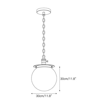 Nolan Globe Pendant Lamp – detail 3 — Dimension drawings 1