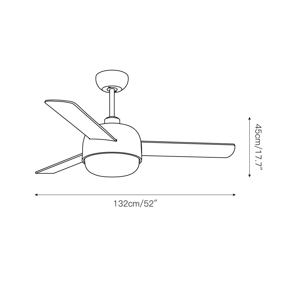 Nordic Macaron 52″ Ceiling Fan Light