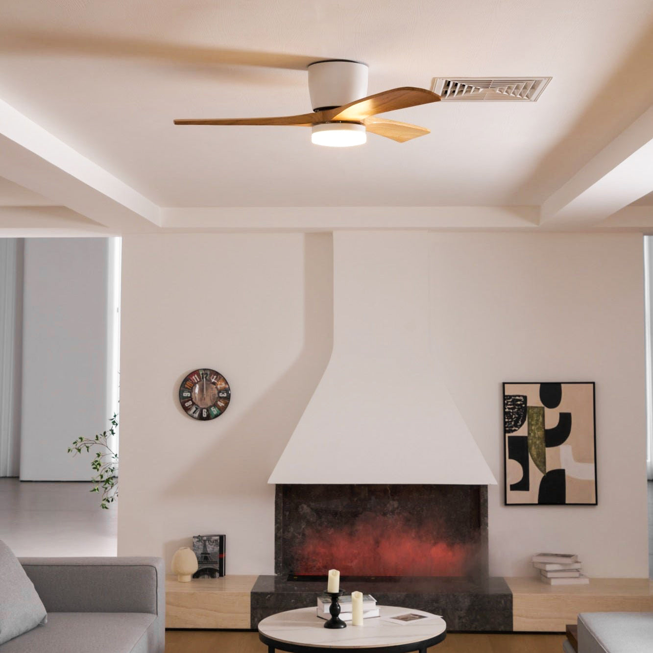 Nordic Wooden 42″ Ceiling Fan Light