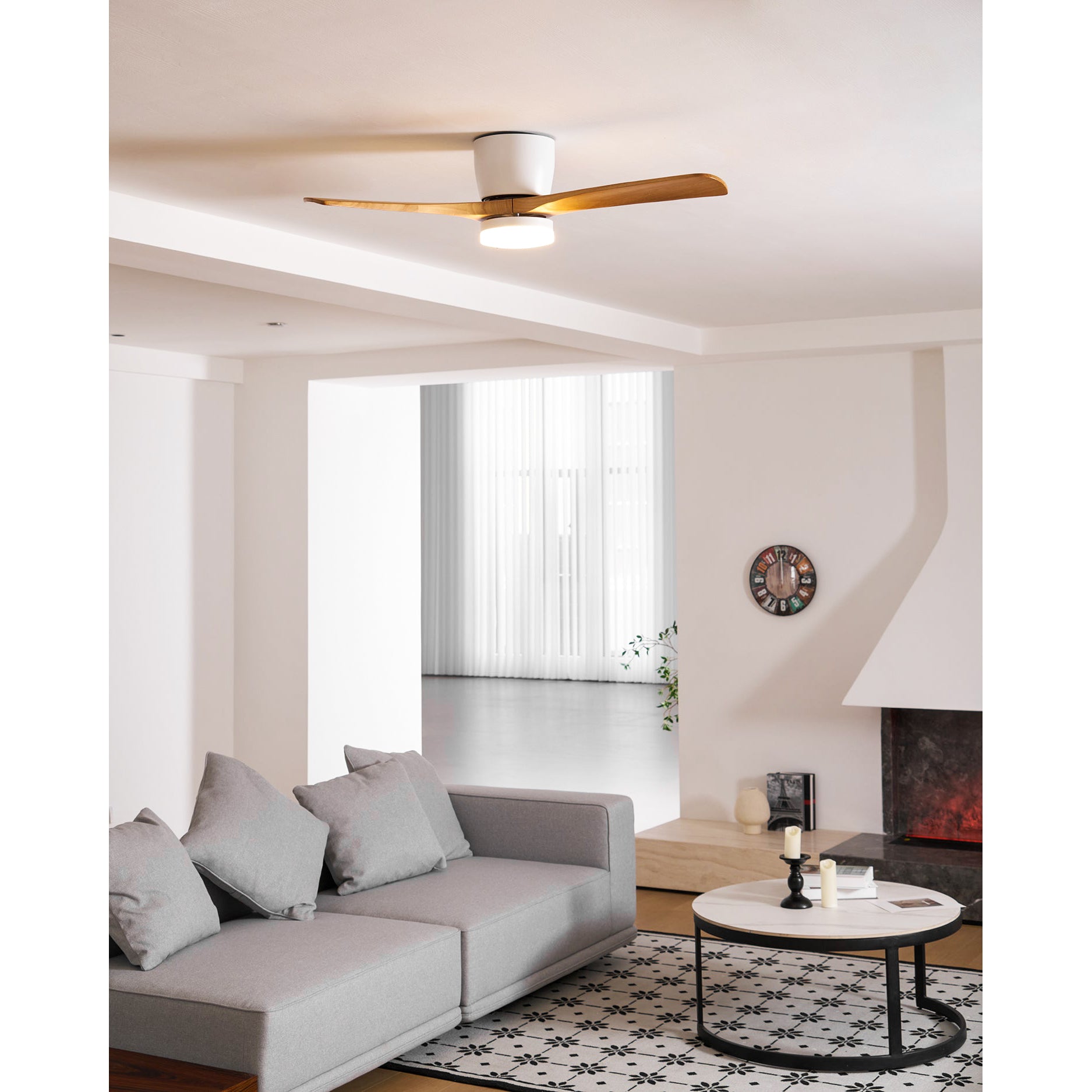 Nordic Wooden 42″ Ceiling Fan Light