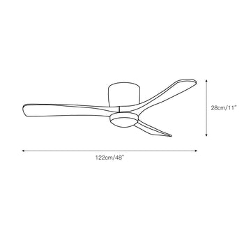 Nordic Wooden Ceiling Fan Light – detail 4 — Dimension drawings 1
