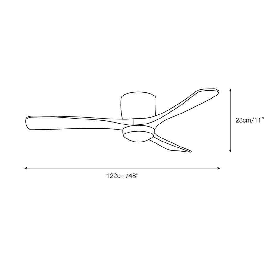 Nordic Wooden Ceiling Fan Light – detail 4 — Dimension drawings 1