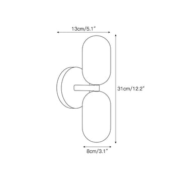 Norevia Alabaster Wall Sconce – detail 4 — Dimension drawings 2