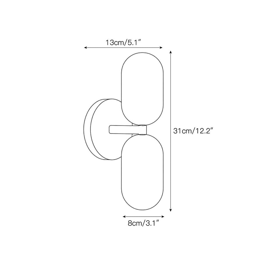Norevia Alabaster Wall Sconce – detail 4 — Dimension drawings 2