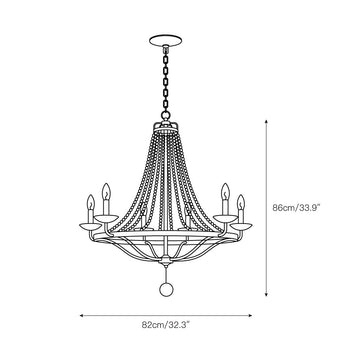 Tyzer Empire Chandelier – detail 5 — Dimension drawings 3