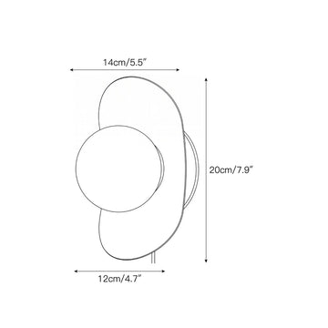 Nouvel Plug-in Wall Lamp – detail 3 — Dimension drawings 1