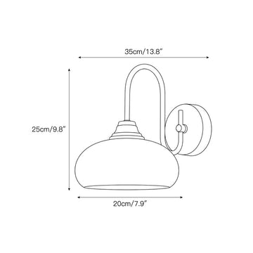 Nova Alabaster Wall Sconce – detail 3 — Dimension drawings 1