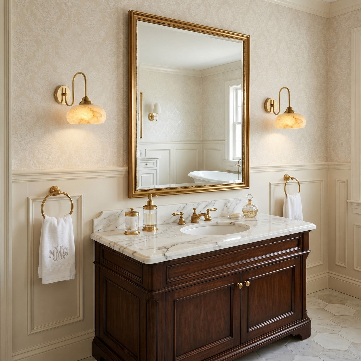 Nova Alabaster Wall Sconce