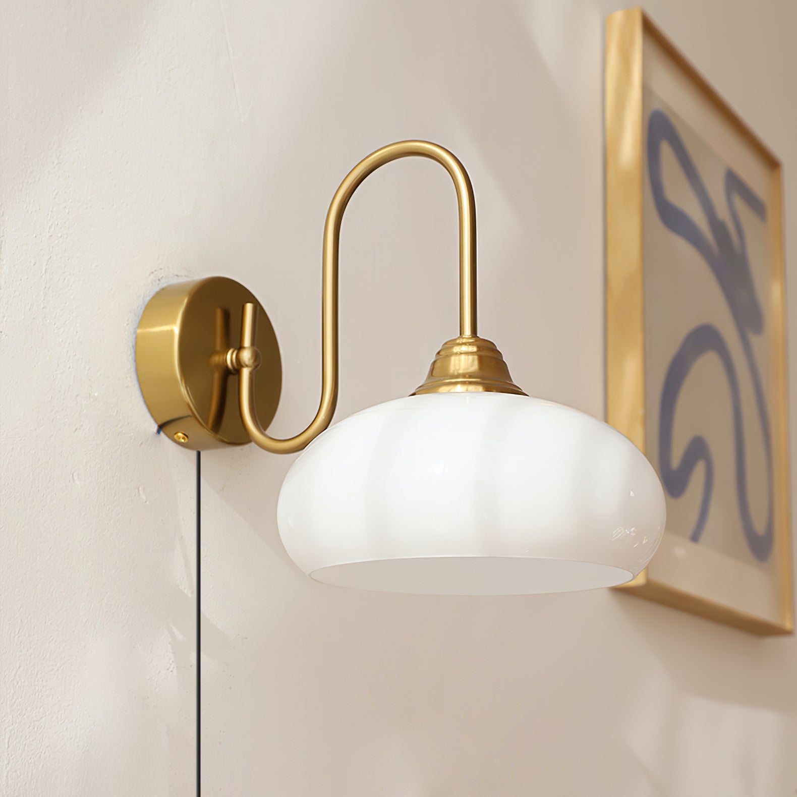 Nova Glass Plug-in Wall Lamp