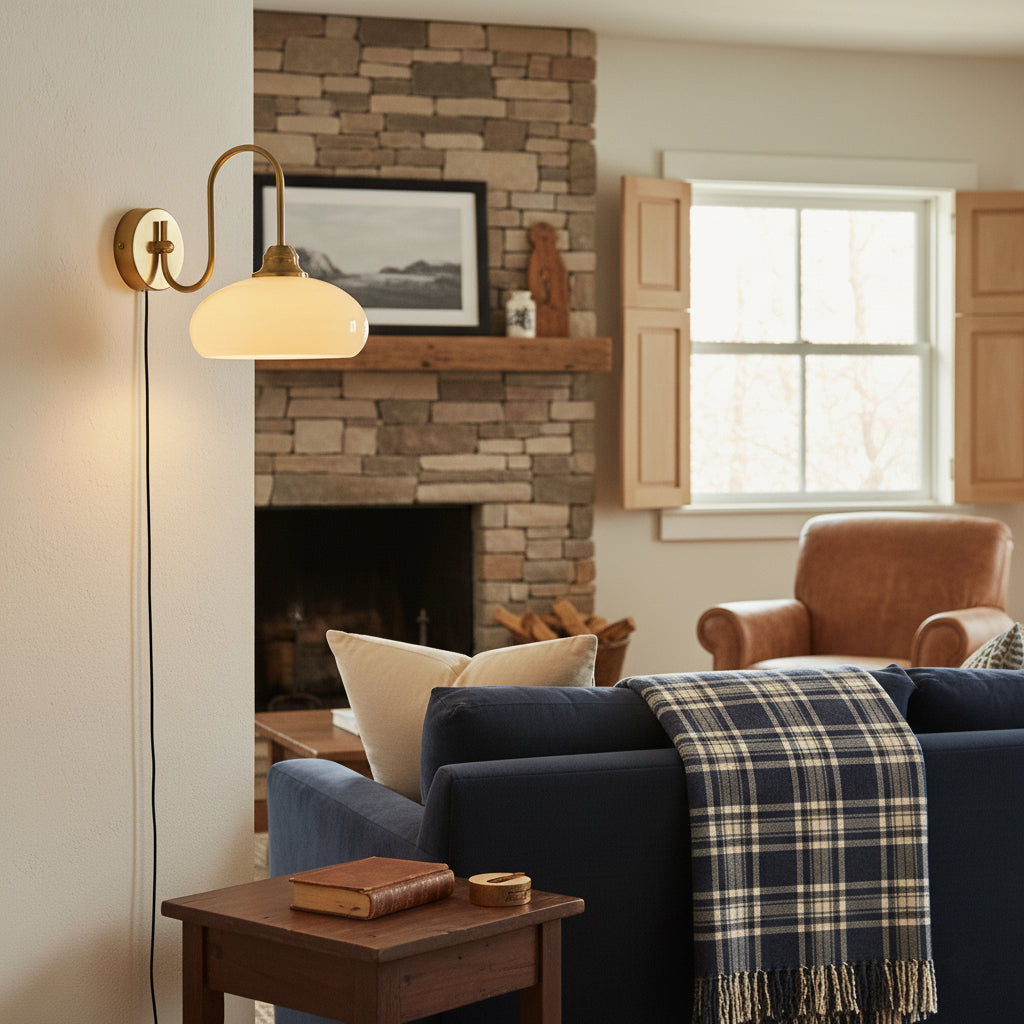 Nova Glass Plug-in Wall Lamp