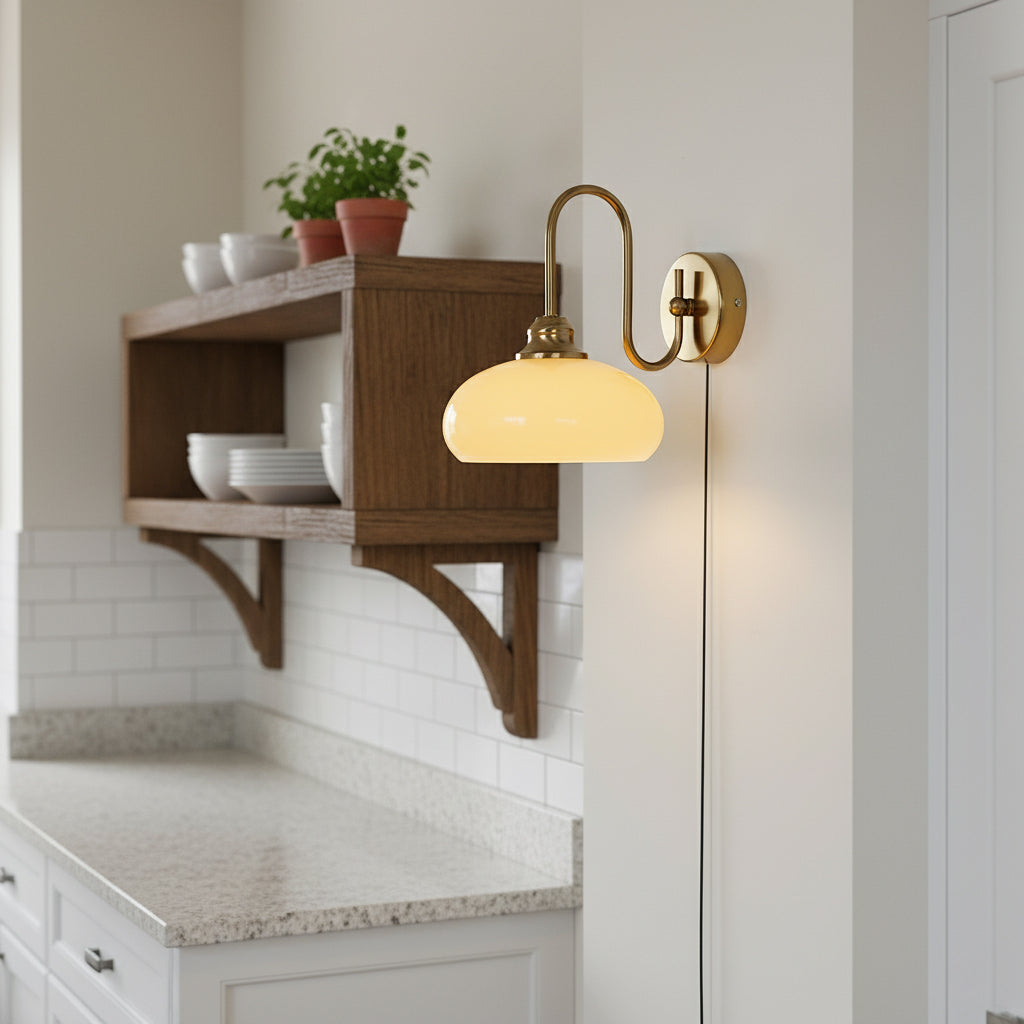 Nova Glass Plug-in Wall Lamp