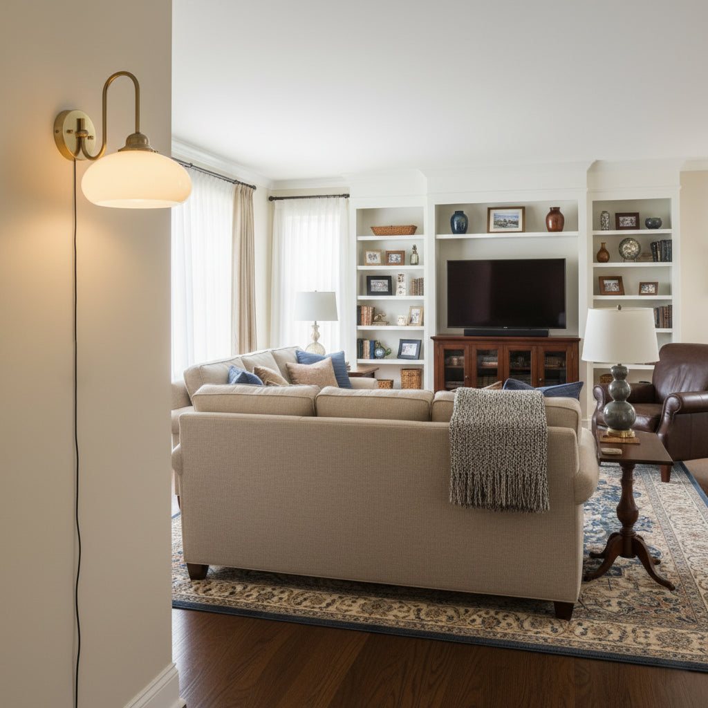 Nova Glass Plug-in Wall Lamp