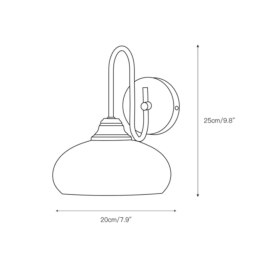 Nova Glass Wall Light – detail 3 — Dimension drawings 1