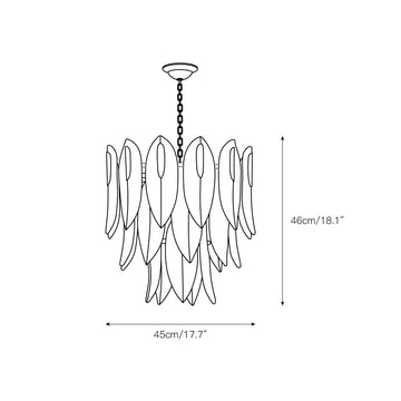 Novida Chandelier – detail 3 — Dimension drawings 1