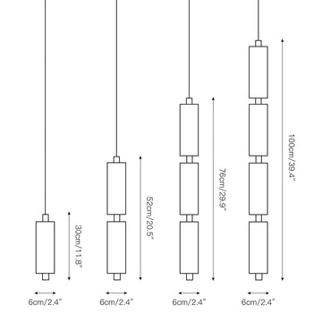 Odyssey Cluster Pendant Light – detail 3 — Dimension drawings 1