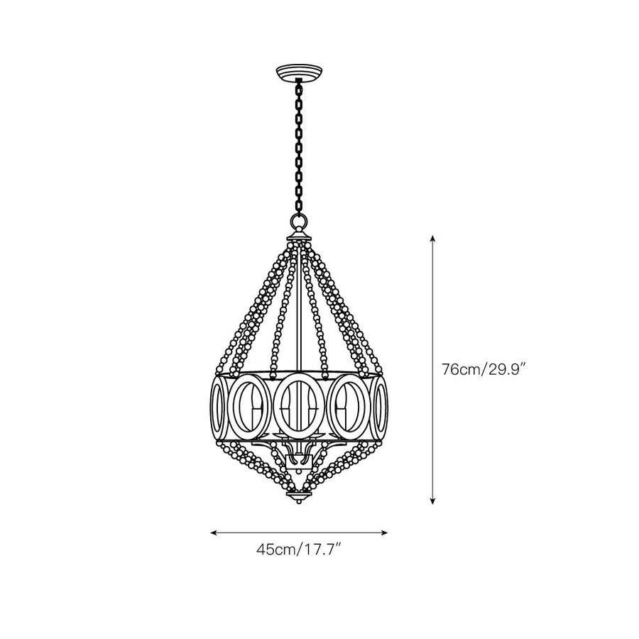 Oglesby Chandelier – detail 3 — Dimension drawings 1