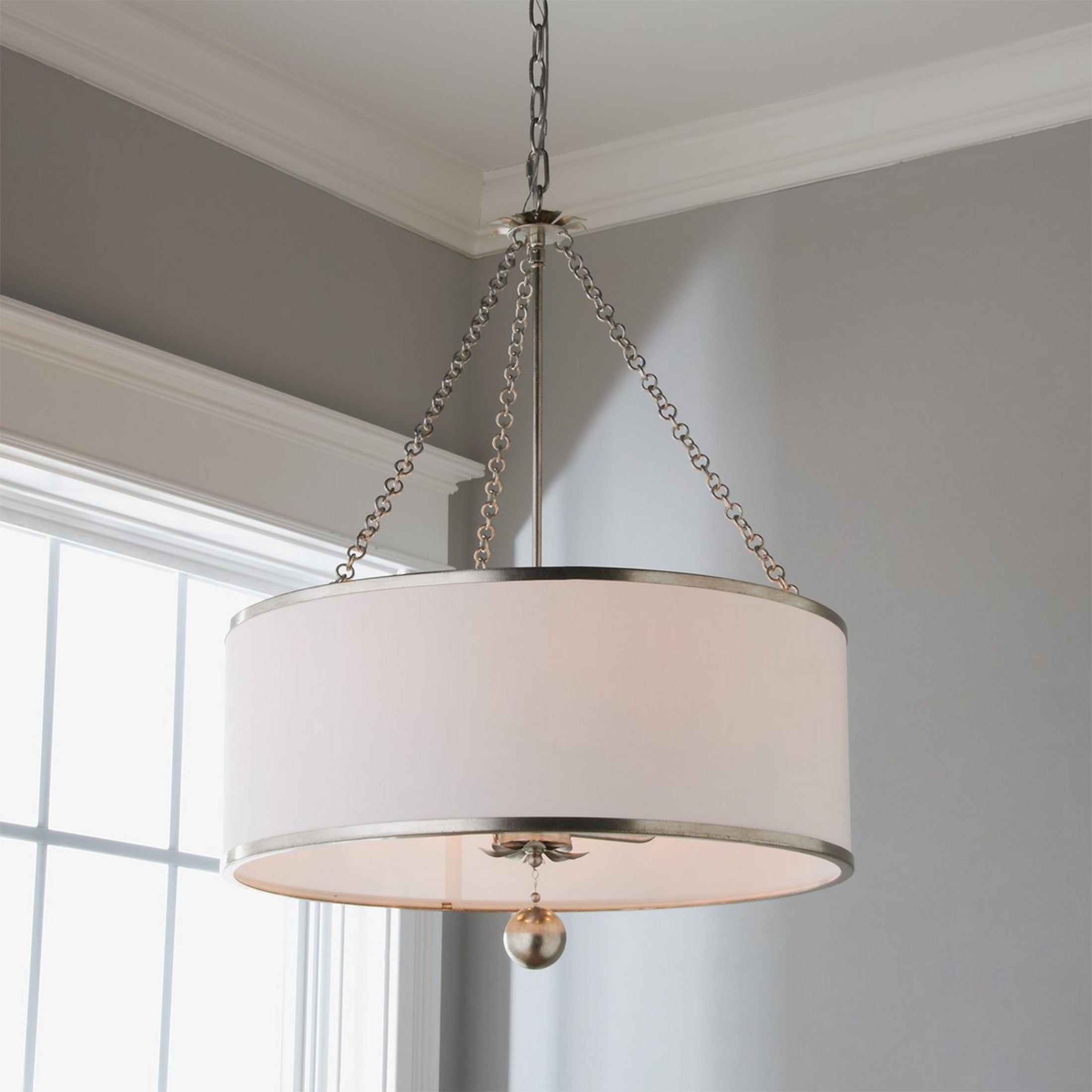 Olive Leaf Drum Pendant Lamp