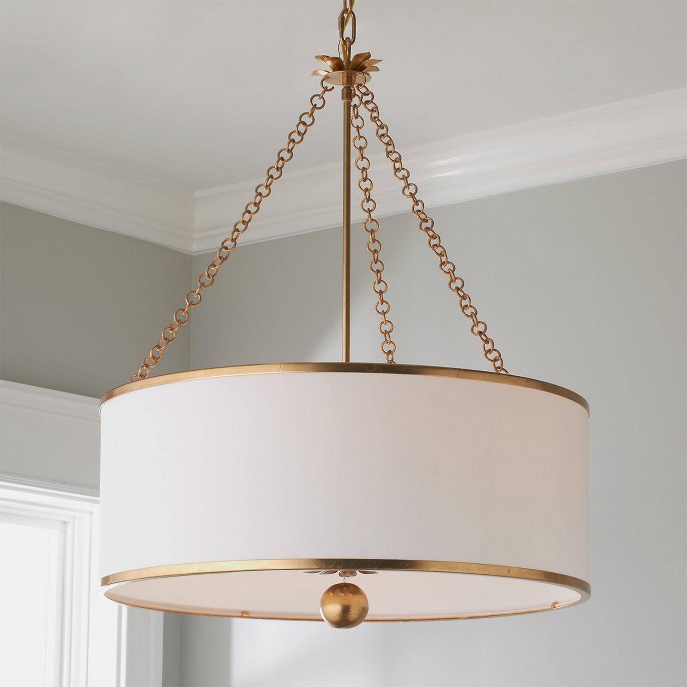 Olive Leaf Drum Pendant Lamp