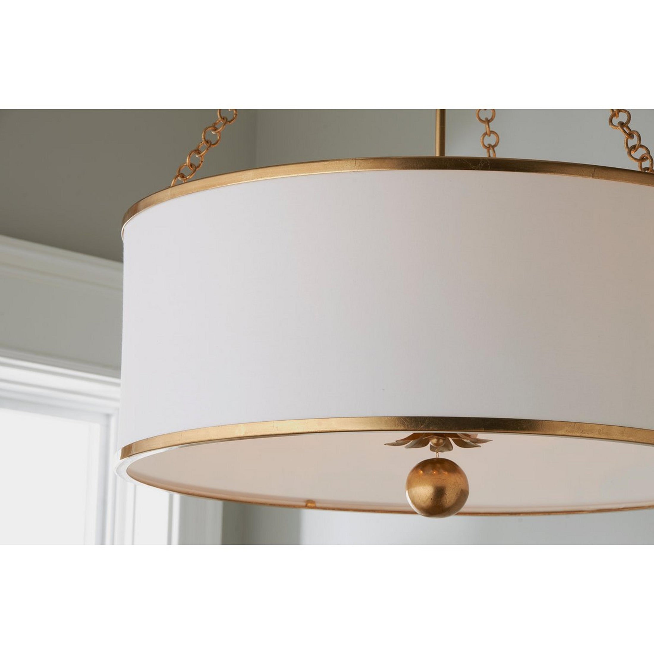 Olive Leaf Drum Pendant Lamp