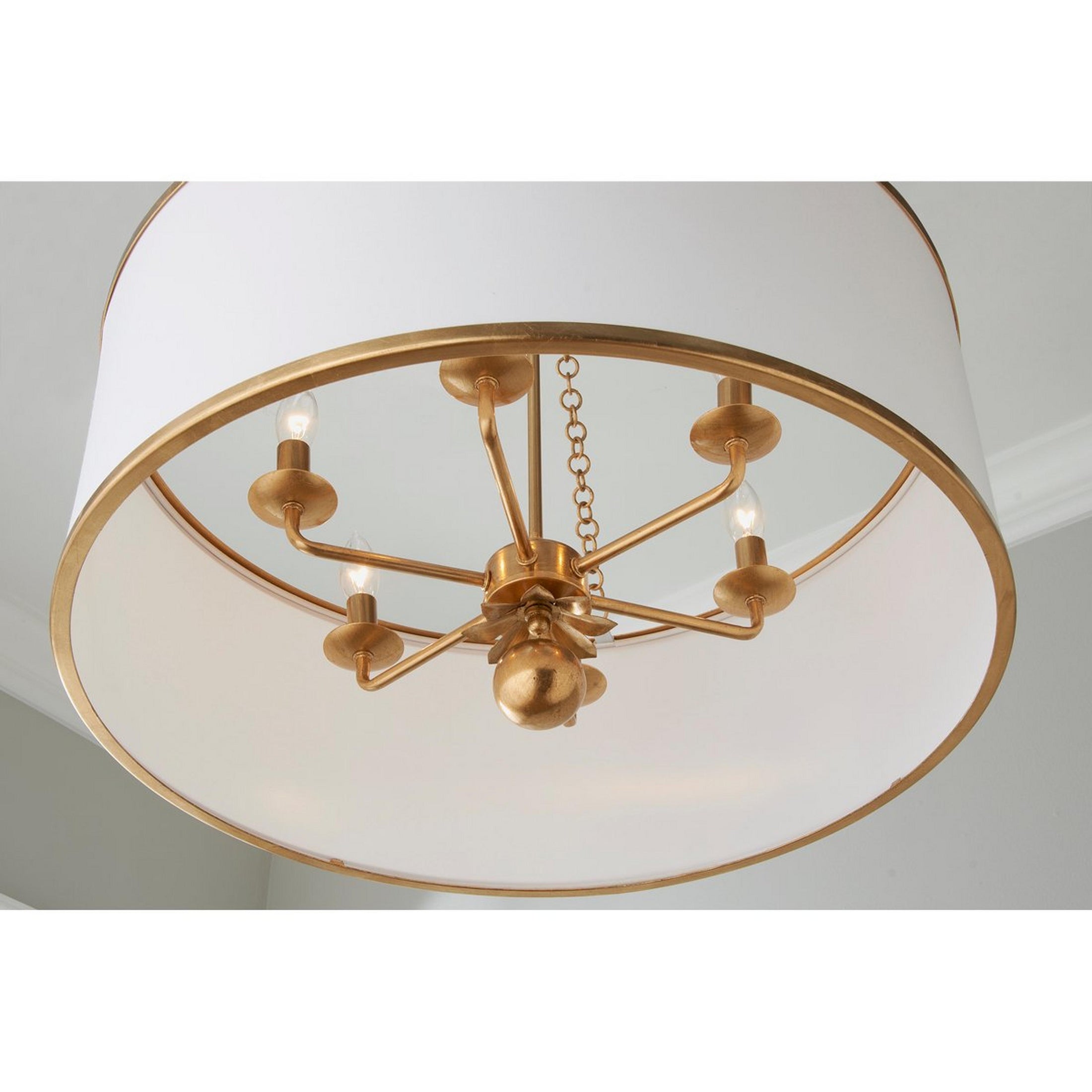 Olive Leaf Drum Pendant Lamp