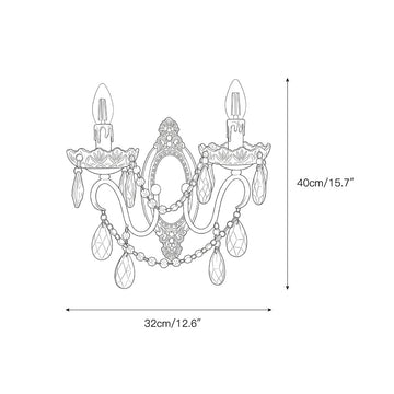 Ondersley Crystal Wall Lamp – detail 4 — Dimension drawings 2