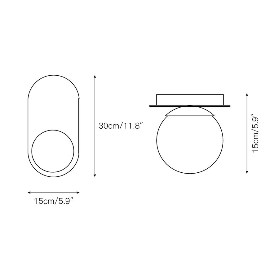 Onyx Arch Wall Lamp – detail 3 — Dimension drawings 1