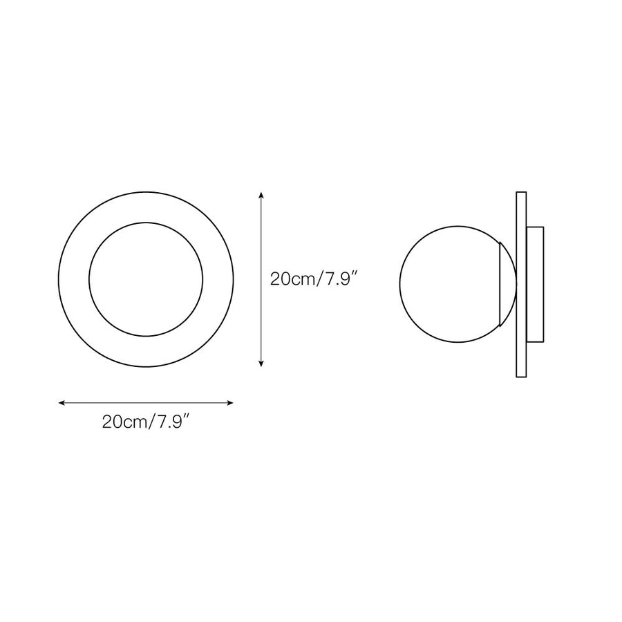 Onyx Krema Wall Lamp – detail 4 — Dimension drawings 1