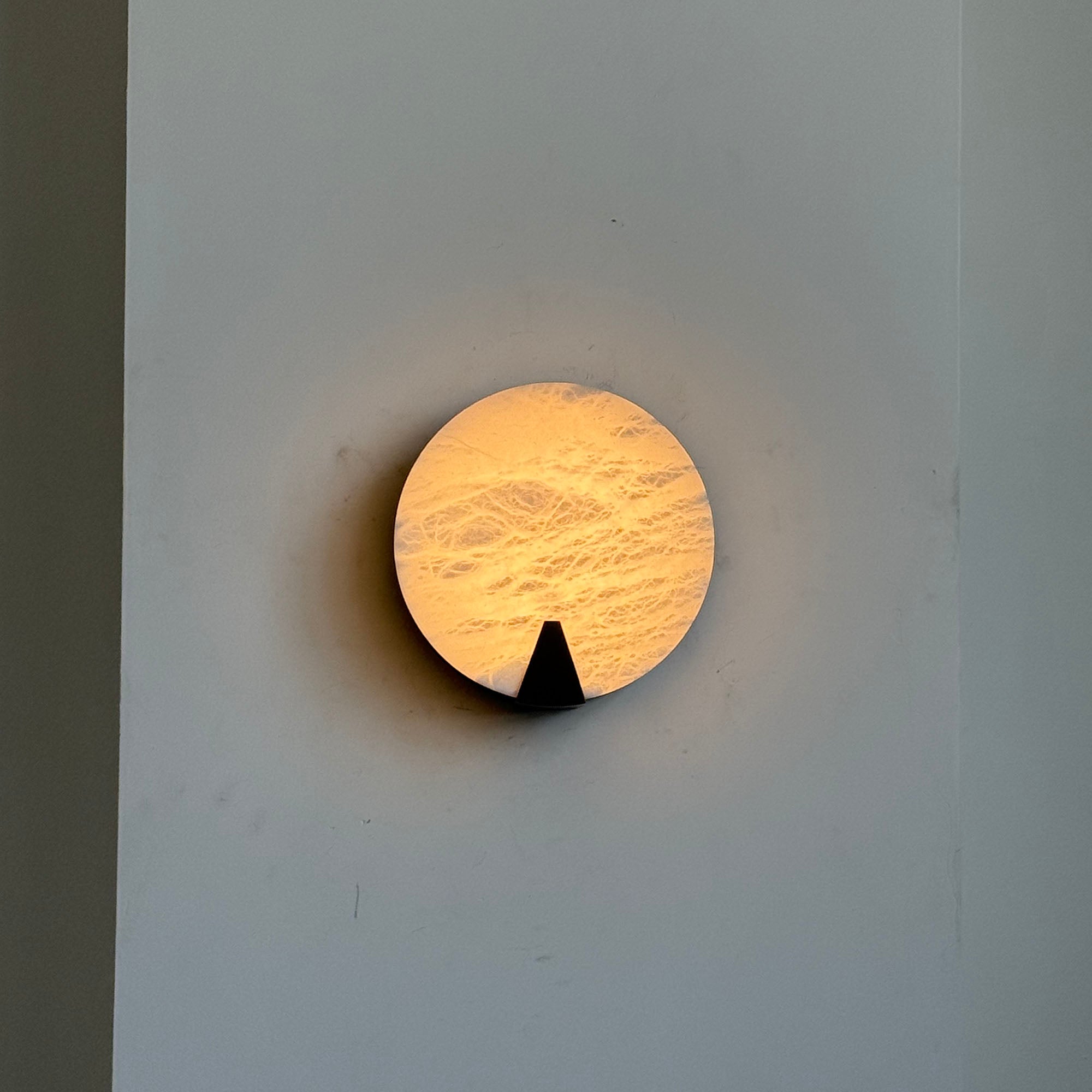Ophelia Alabaster Round Sconce