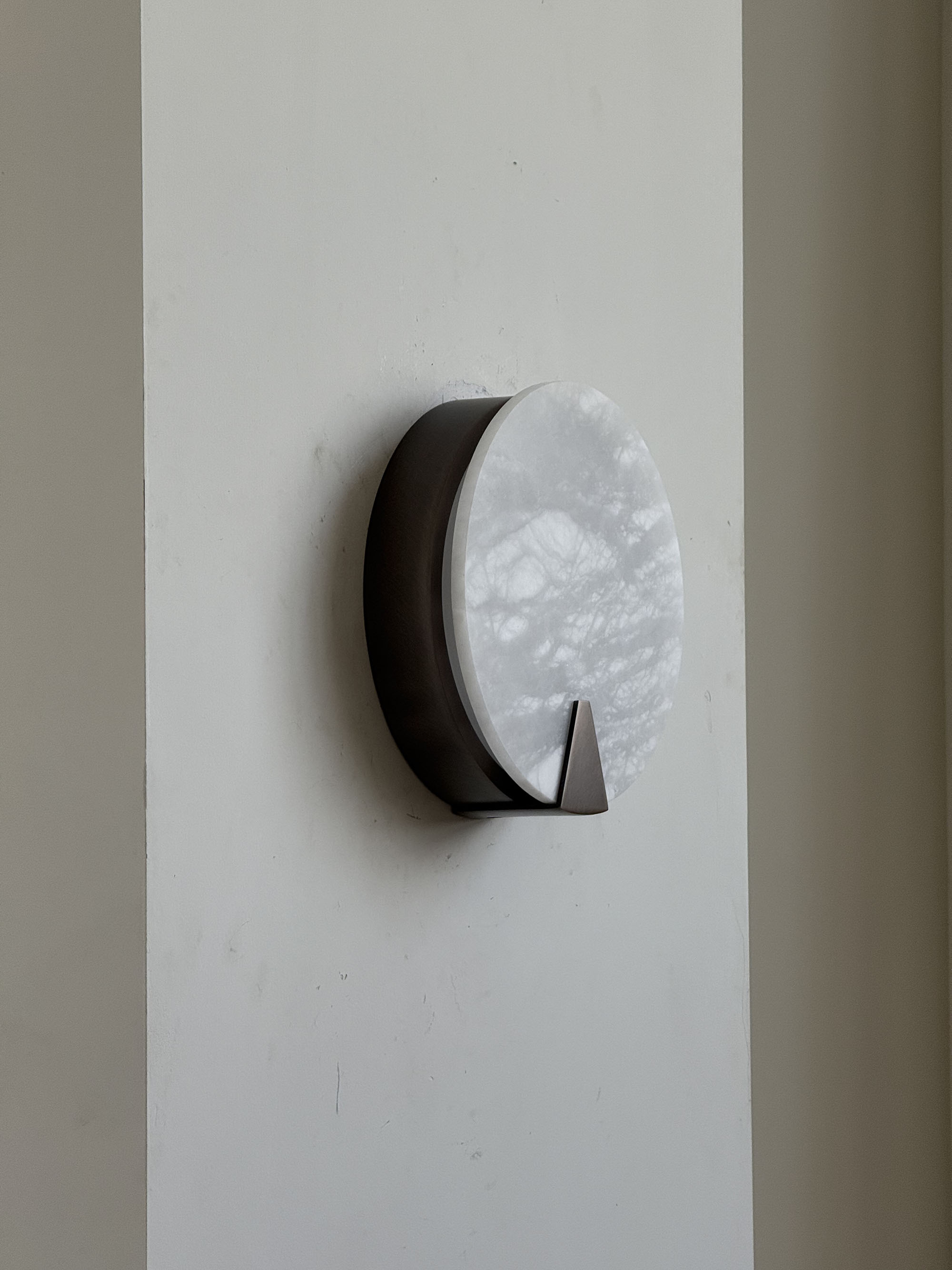 Ophelia Alabaster Round Sconce