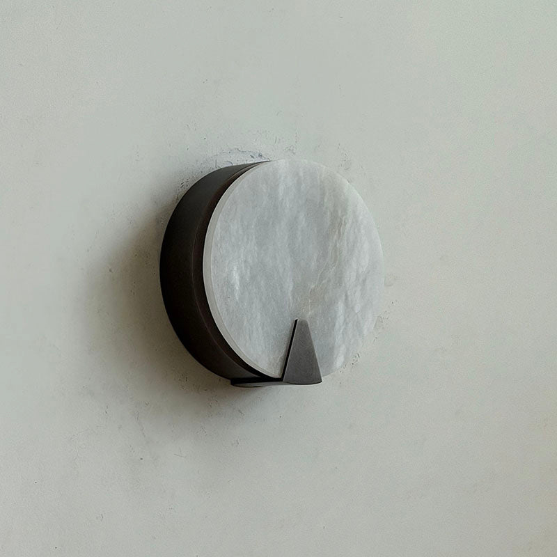 Ophelia Alabaster Round Sconce