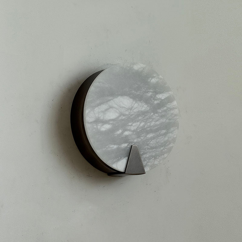 Ophelia Alabaster Round Sconce