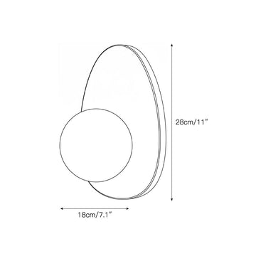 Orba Alabaster Wall Sconce – detail 3 — Dimension drawings 1