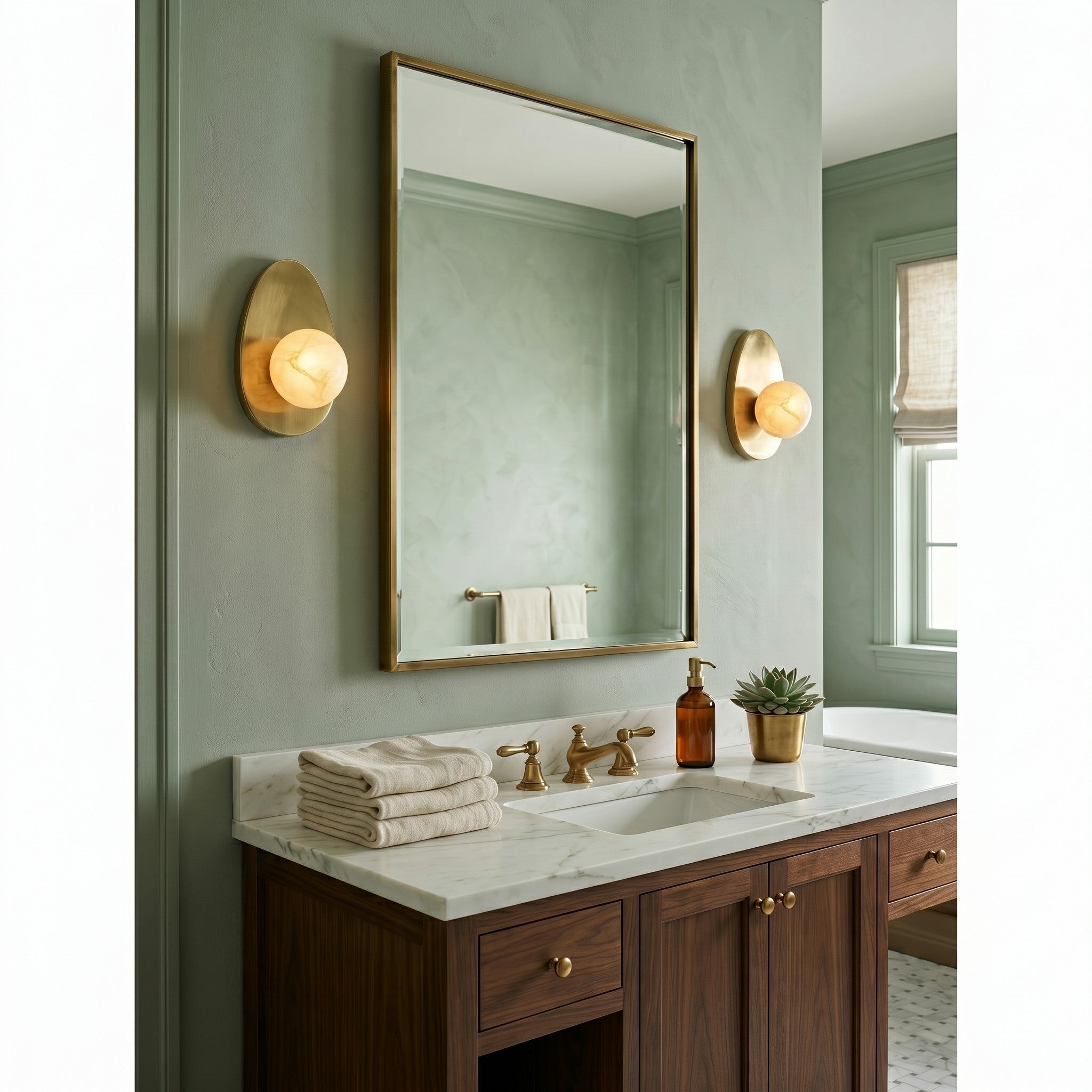 Orba Alabaster Wall Sconce