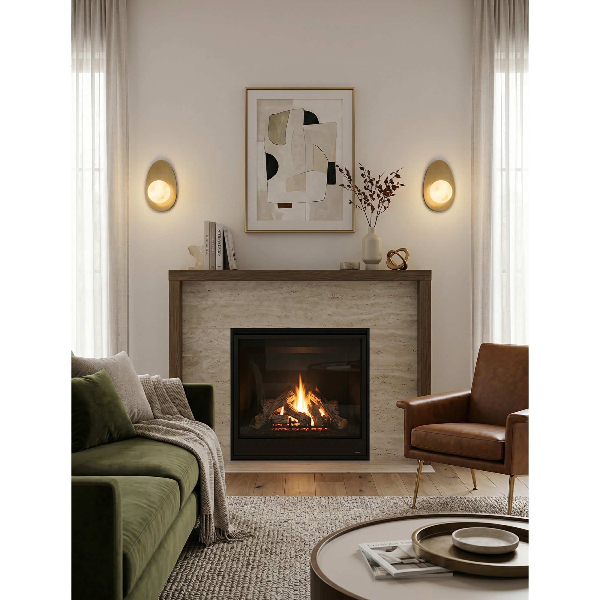Orba Alabaster Wall Sconce