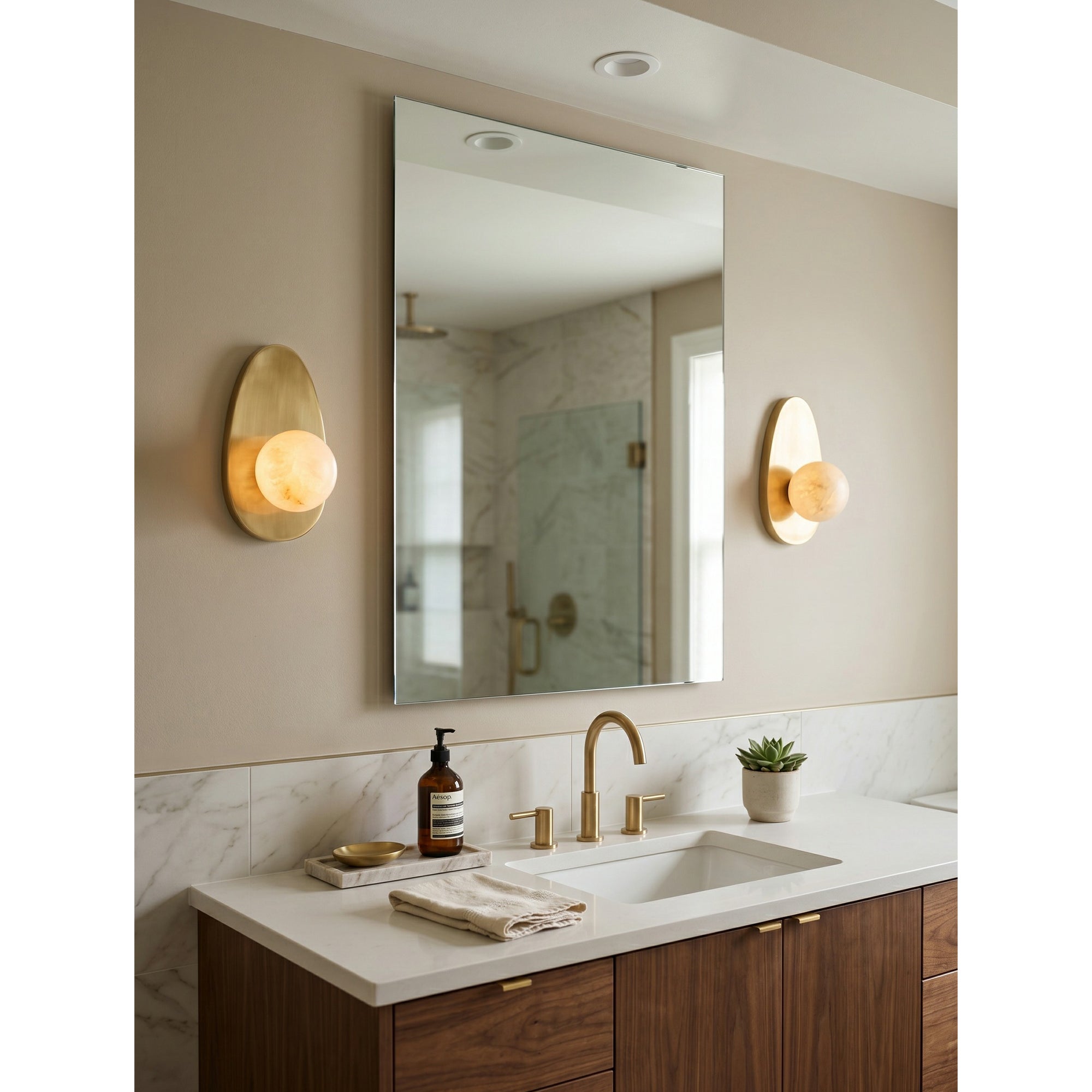 Orba Alabaster Wall Sconce