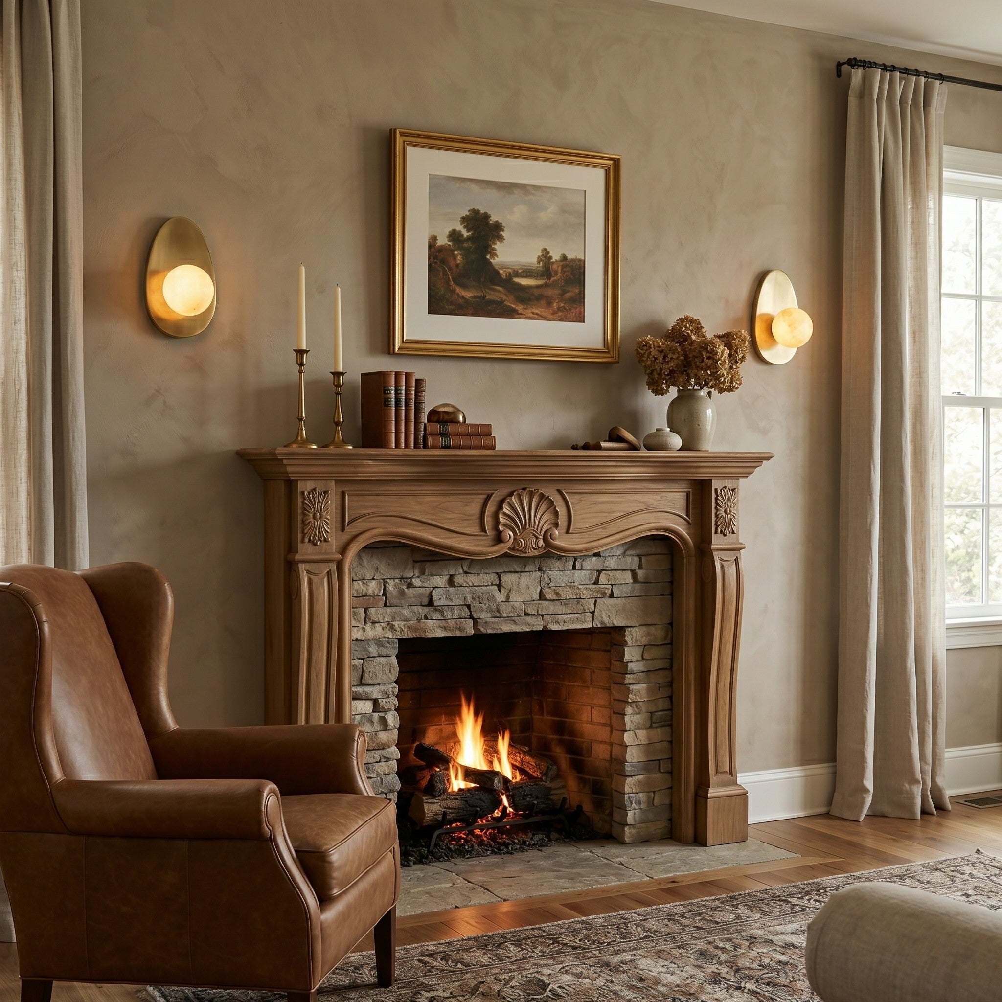 Orba Alabaster Wall Sconce
