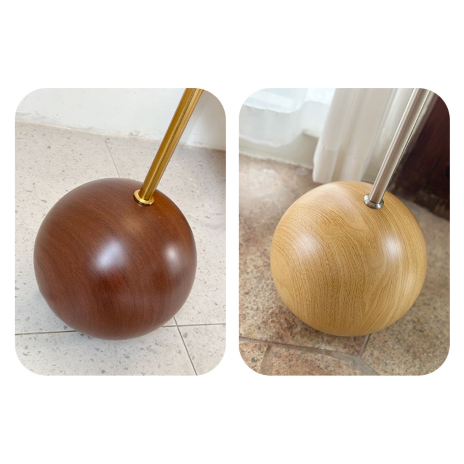 Orbis Wooden Sphere Floor Lamp