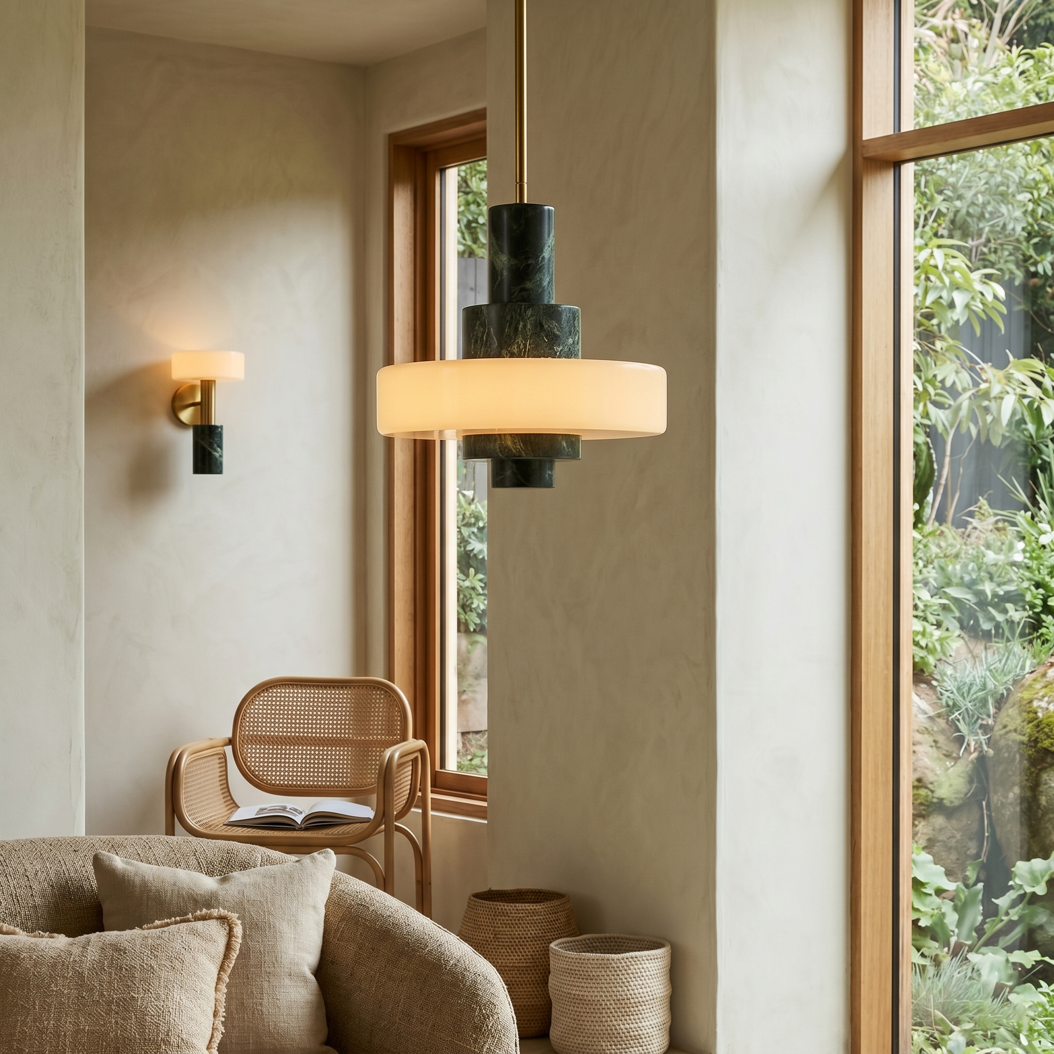 Mercury Green Marble Pendant Lamp