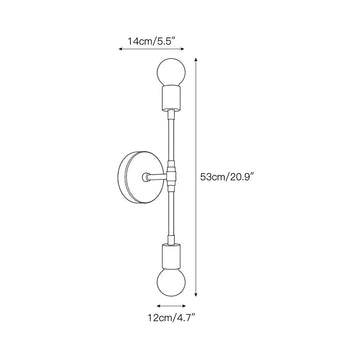 Origin Floral Shade Wall Sconce – detail 3 — Dimension drawings 1