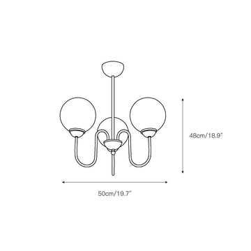 Orivulnum Chandelier – detail 3 — Dimension drawings 1