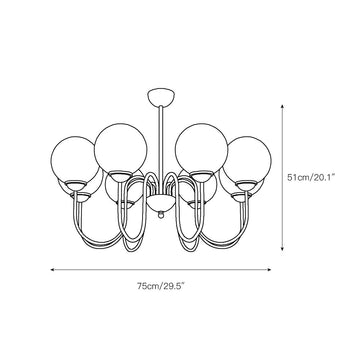 Orivulnum Chandelier – detail 6 — Dimension drawings 4