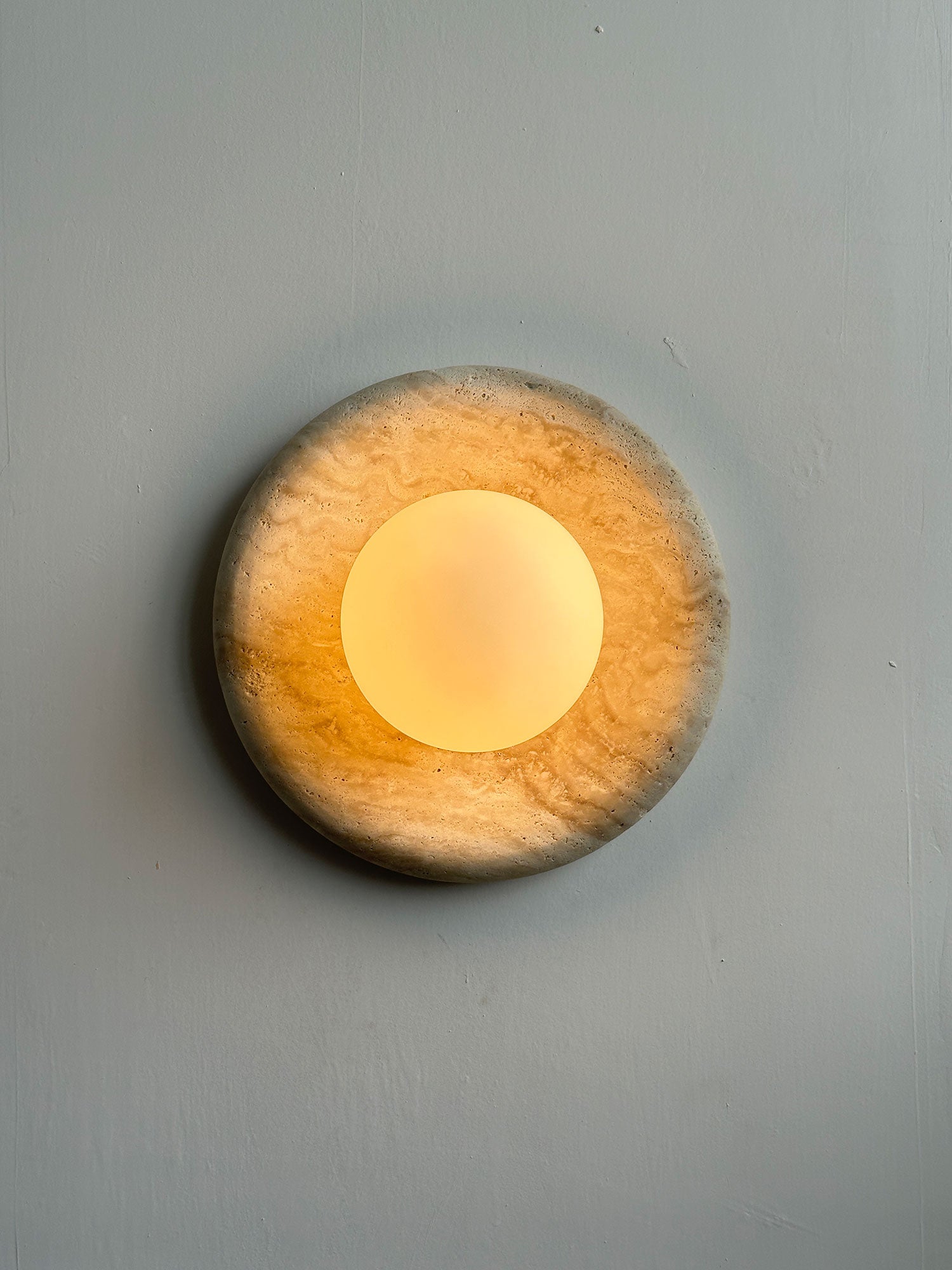 Orli Travertine Marble Sconce