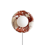 Orli Red Marble Plug-in Wandleuchte
