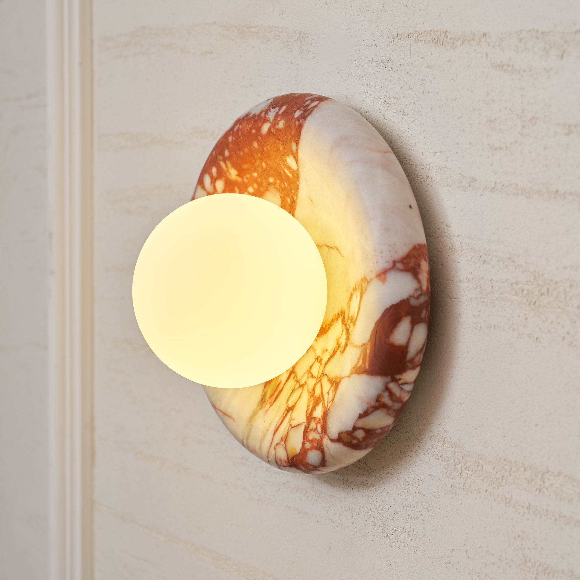 Orli Red Marble Sconce
