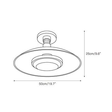 Pot-Lid Style Flat-Panel Ceiling Light – detail 3 — Dimension drawings 1