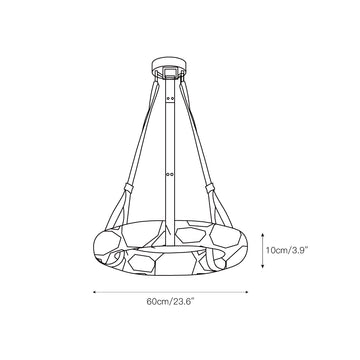 Oslo Alabaster Chandelier B – detail 3 — Dimension drawings 1